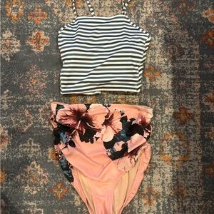 Albion Pink and Peach Swim Top